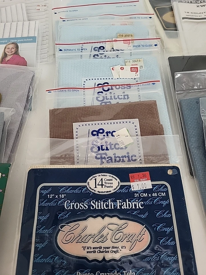 Aida Cloth Cross Stitch Material Mixed Lot 15 Packages - Image 3 of 4