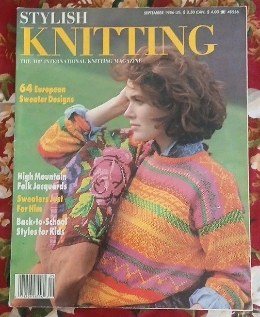 Stylish Knitting Sep 1986 Illustrated English Knitting MPN 48556 ISSN 71896