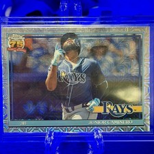 Junior Caminero Mojo Refractor 1991 75th 2026 Topps Series 1 91C-2 Rays