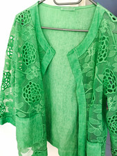 Made in Italy Damen Jacke grün kurz offen Ba...