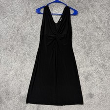 Tiana B Dress Small Knot Front LBD Cocktail Corporate Chic Quiet Luxury Timeless