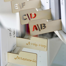 Vinyl Record Dividers with A-Z Alphabetical and Music Genre Tabs,13 Pieces Woode