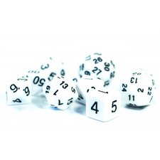 RPG-Würfel, weiß, Set mit 10 Würfeln (W24,...