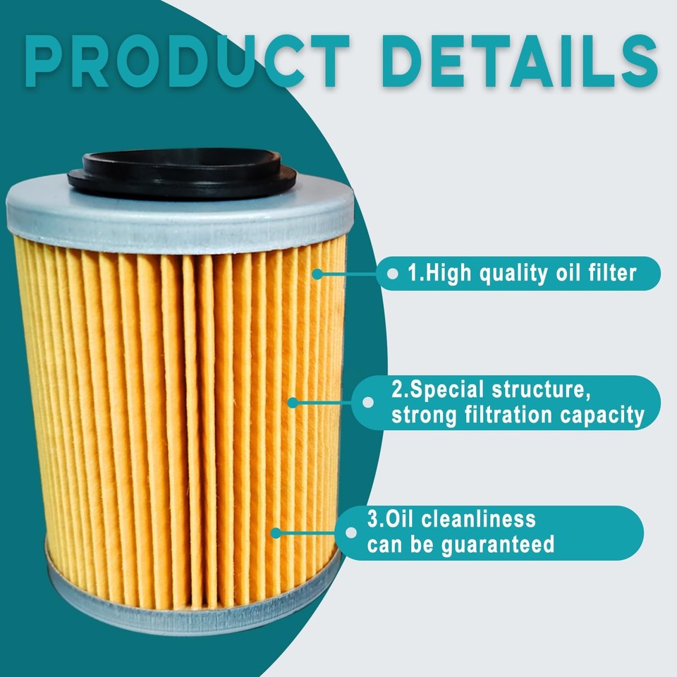 Engine Oil Filter CFMoto Oil Filter 2-Pack - Fits Cforce, Zforce, Uforce 400-1000 UTV & ATV Models 2 Pack Oil Filters - Foto 12