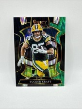 2025 Panini Select Football - #68 Tucker Kraft Black & Green Prizm Shock