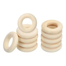 20mm 0.8" Unfinished Natural Wood Rings Wooden Loop Ring 5mm thick 100Pcs