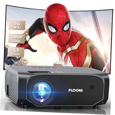 Projector, 18000L Projector with 5G WiFi and Bluetooth Native 1080P 4K
