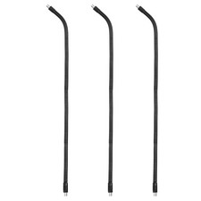 19.7" Gooseneck, 3Pcs 3/8"-16 Male to Male Thread Flexible Tube, Black