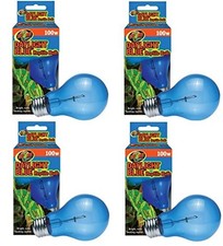 4 Pack Zoo Med Daylight Blue Reptile Bulbs - 100 Watt Each