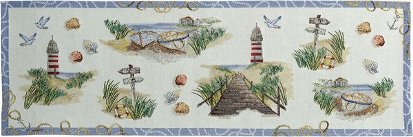 Sander Seaside Gobelin-TischläUfer LäUfer Tischdecke Tischband Maritim 32X96 Cm-image