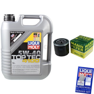 INSPEKTIONSKIT FILTER LIQUI MOLY ÖL 5L 5W-40 für Hyundai i30 Kombi FD 1.4 1.6