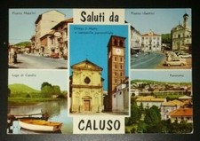 CALUSO PIAZZA MAZZINI UBERTINI LAKE CANDIA S. MARTA Travel Postcard 1974