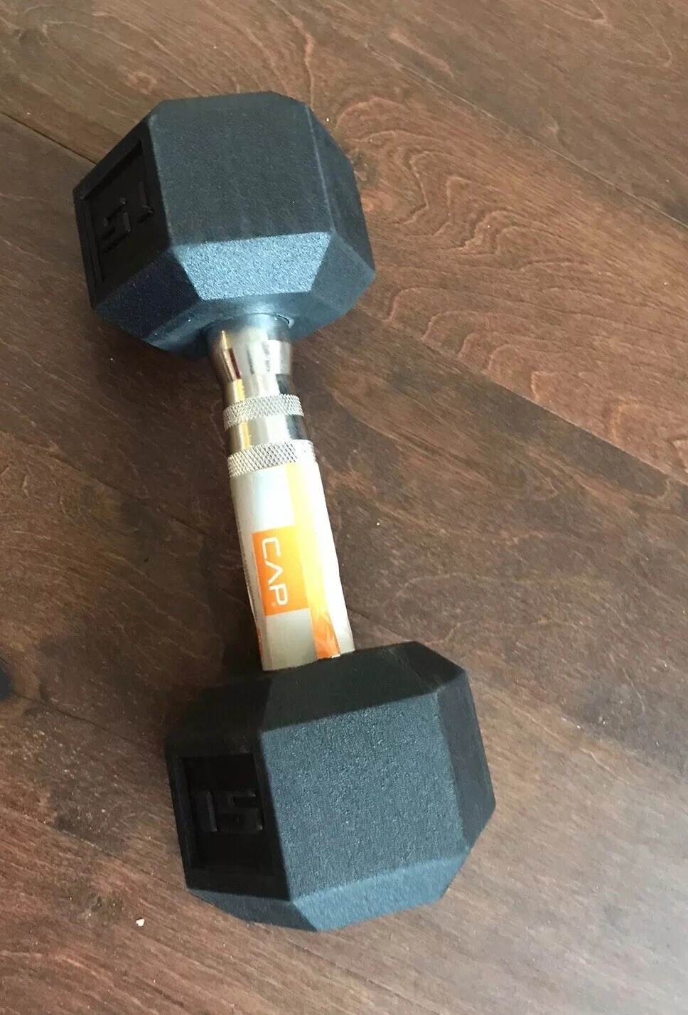 CAP Hex Rubber 15 lb Pound Dumbbell Weight -New- Fast Ship