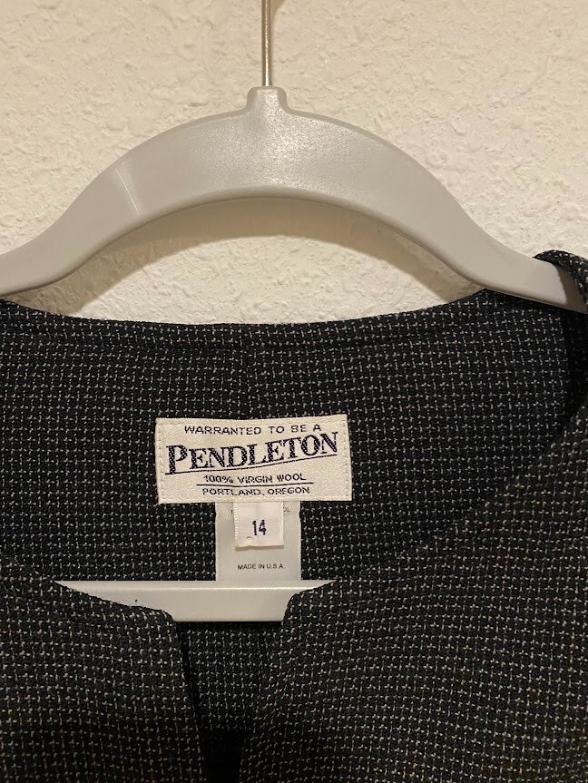 Pendleton 100% Virgin Wool Zip Up Blazer Jacket - image 2
