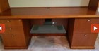 2 Piece Solid Wood Office Furniture executive desk — photo 3