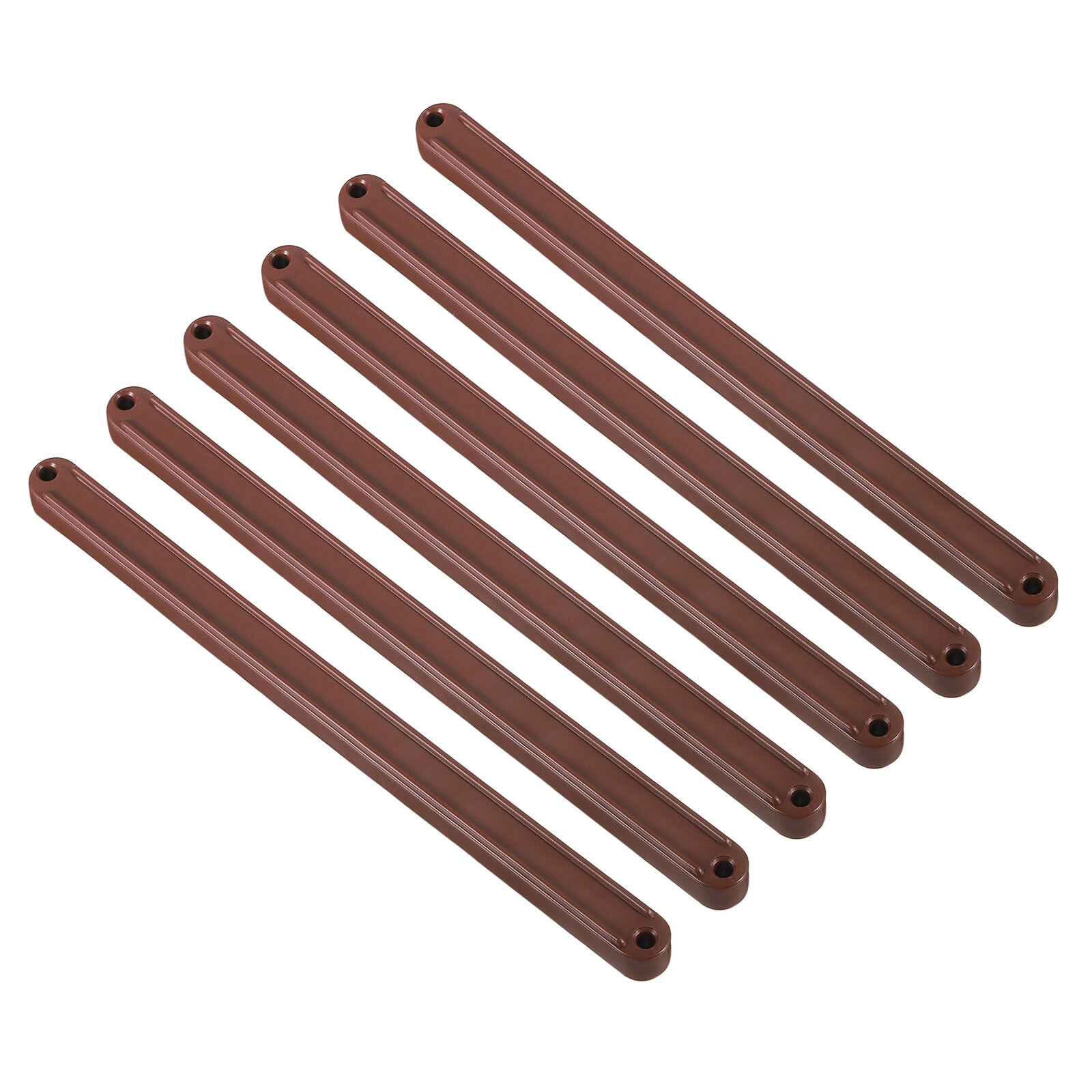 Drawer Slides, 6Pcs 235mm - Plastic Drawer Rails, Grooved Guide Rails (Brown)-image