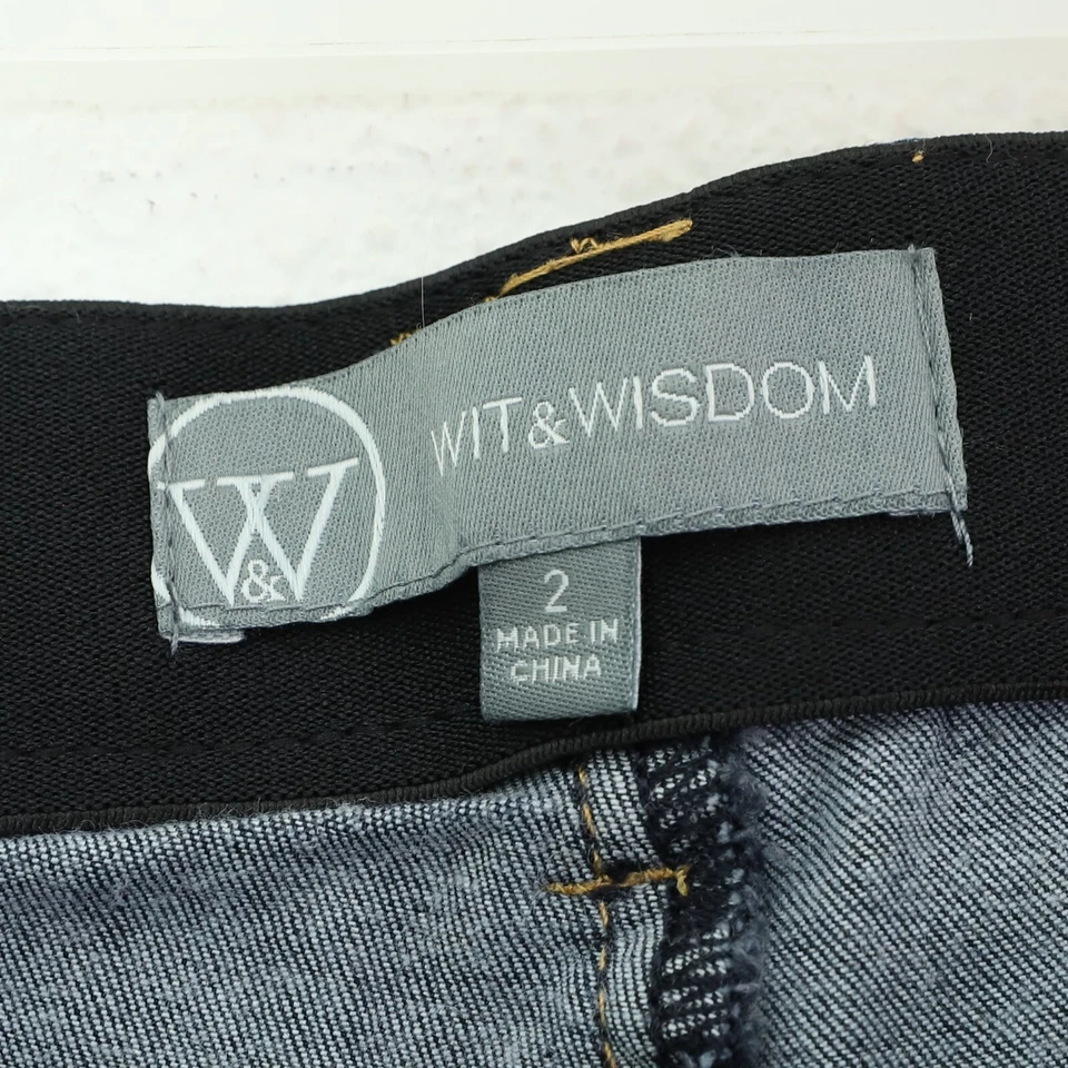 WIT & WISDOM Ab Solution Denim Jean Shorts Size 2 Indigo Dark Blue NEW Tag B17 - Image 4 of 4
