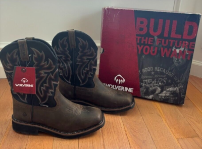 Wolverine Mens 10.5 Rancher Square-Toe Steel-Toe Wellington  display picture 3