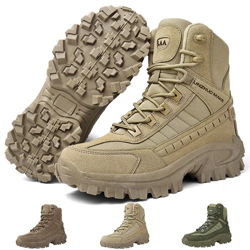 Dallader Men Outdoor Waterproof Non-Slip Hiking Boots Combat Boots