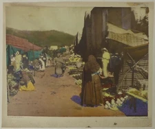 Ricardo Mantel - Mexico Contreras - Enhanced Silver Print 1930 - Market - 