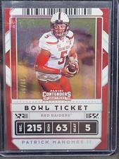 2020 Panini Contenders Draft Picks Football Patrick Mahomes Bowl Ticket 20/99