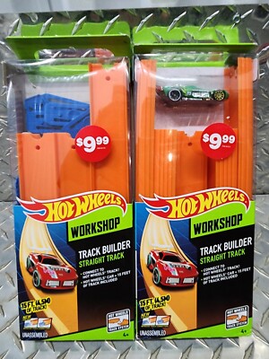 Hotwheels hot wheels track builder straight track 18 tracks and joiners 
