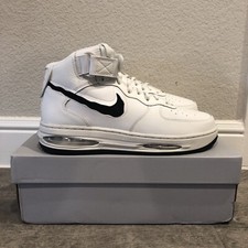 Nuevo Nike Air Force 1 Mid Remasterizado Tenis Blanco Negro Zapatos para Hombre Talla 11”