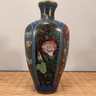 Antique Japanese Meiji Cloisonne Vase 6 Flower Panels Japan​