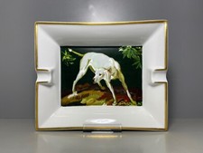 Hermes France Aschenbecher Hundemotiv Hund Dog Tray Signiert 1.Wahl L:19cm