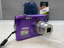 Nikon COOLPIX S3300 16.0MP PURPLE Compact Digital Camera Bundle TESTED