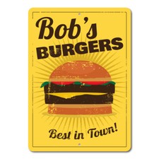 Personalized Hamburger Sign Custom Best Burgers In Town Plaque Kitchen Decor