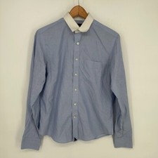 UNTUCKit Shirt Mens Small Blue Long Sleeve Slim Fit Wrinkle Free Button Up