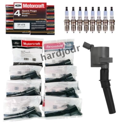 8X Ignition Coil Pack and Iridium Spark Plug For Ford F-150 4.6L 5.4L V8 DG508