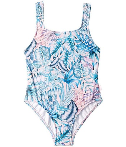 Seafolly L48823 Girls Multi Floral Paradise Palm 80's One Piece Swimsuit Size 10 - Picture 3 of 4