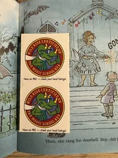 1995 Rare Liz From The Magic School Bus Sticker W/ 2 Books- PBS