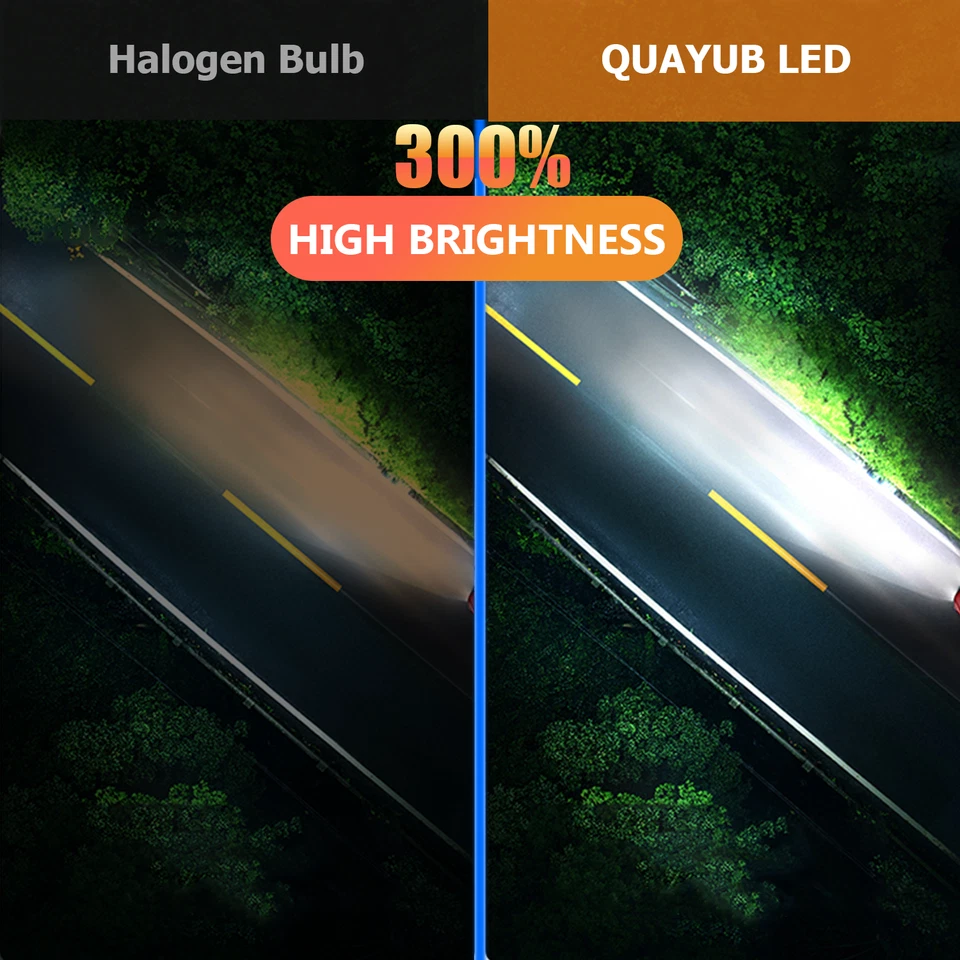 For Kenworth T370 T680 T880 Truck 2013-2022 6000K LED Headlights Bulbs High Low - Image 3 of 4