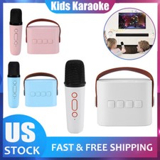 Kids Mini Karaoke Machine Portable Bluetooth Speaker Kids Girls W/ Wireless Mic