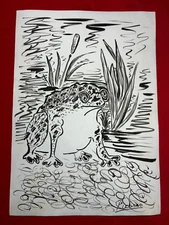 Pablo Picasso Drawing on paper (Handmade) signed and stamped vtg art