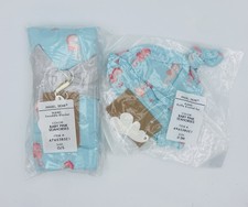 Angel Dear Baby Bamboo Swaddle Blanket  Knotted Ruffle Hat Pink Seahorses 0-3M
