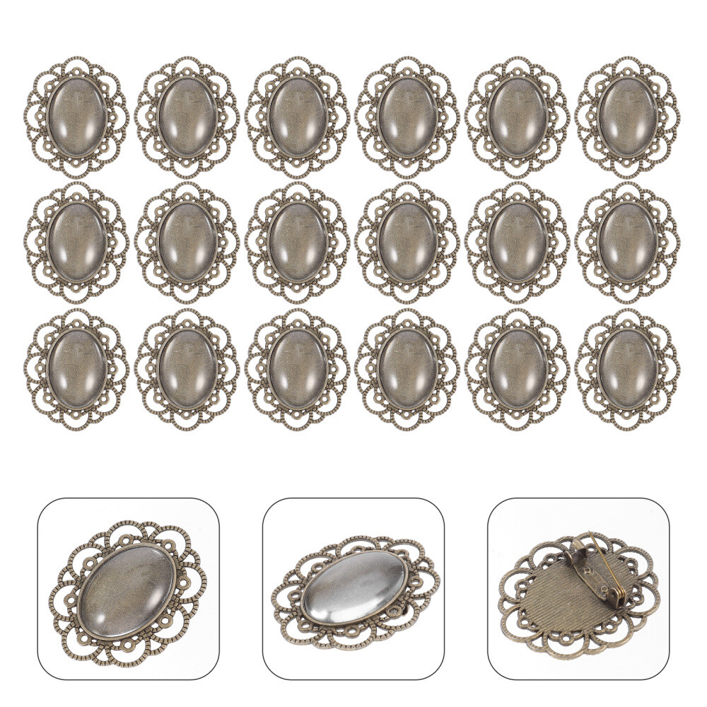 30 Pcs Brooch Holder Alloy Miss DIY Pendant Trays Jewelry Making eBay