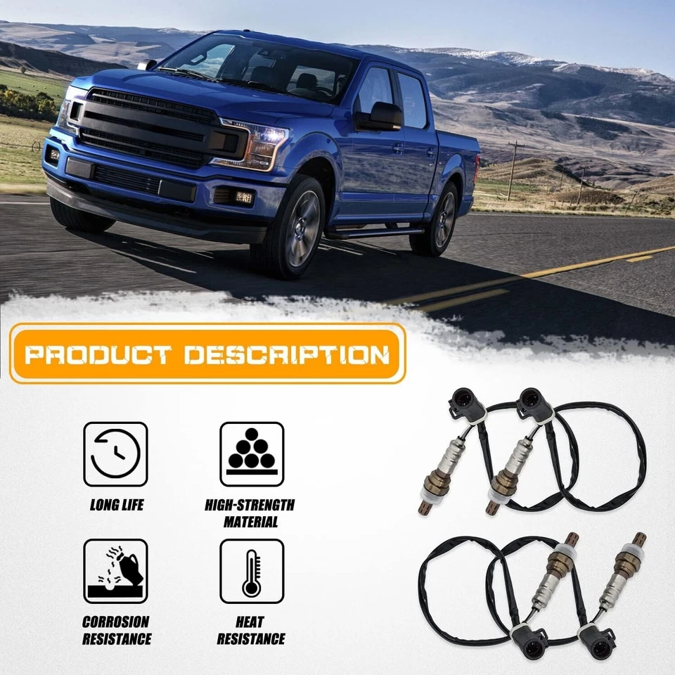 Sensor de oxígeno aguas arriba y aguas abajo 4 piezas para Ford Explorer 4,0 L 4,6 L 5,4 L 1996-05 15717 Foto 4 de 4