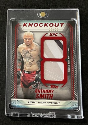 Anthony Smith Red 21/25 Knockout Dual Relics   2024 Topps Knockout #KDR-AS