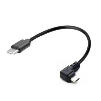 USB-C auf Micro USB Kabel 20cm 90° Winkel Kurz Ladekabel Datenkabel Typ C