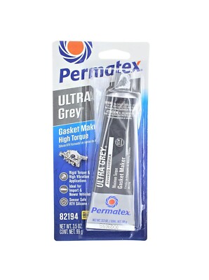 Permatex Ultra Grey 82194 RTV Silicone Gasket Maker 3.5oz Tube Rigid High-Torque