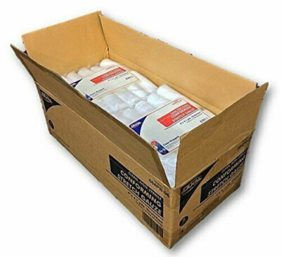 1 Case of Conforming Stretch Gauze, 96 Individual Wrap Rolls, 4''x4.1yds Dukal