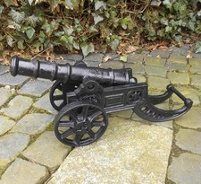 DEKO GARTEN KANONE LAFETTE GUSSEISEN ANTIK NOSTALGIE STIL PIRATEN NAUTIKA NEU