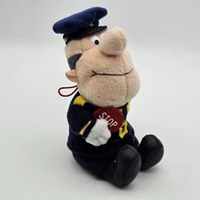 Vtg 1999 Stuffins Traffic Cop Frosty the Snowman Plush 7" Hanging Xmas Ornament 