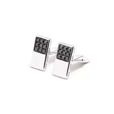 1 Ct Round Cut Lab-Created Diamond Men's Wedding Cufflinks 14k White Gold Plated