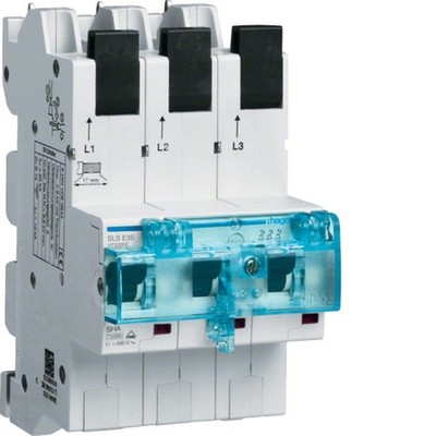 Hager HTS335E SLS-Schalter 3-Polig, E-Charakteristik, 35A, für Sammelschiene