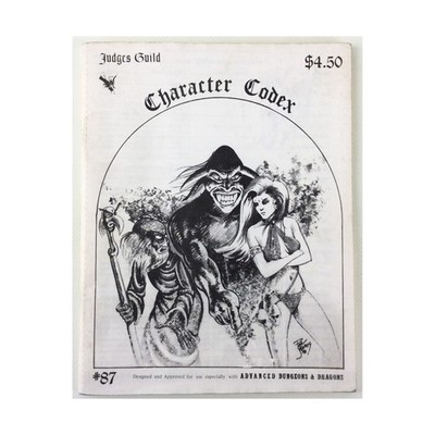 Judges Guild D&D Supplement Character Codex (1st) Fair